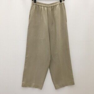 Uniform John Paul Richard Womens Pants Medium Beige 100% Linen Elastic Waistband